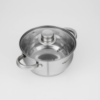 Набор кастрюль &laquo;Гретта&raquo;, 3 предмета: кастрюли 2,2 л, 4,2 л, ковш 1,6 л, капсульное дно, индукция