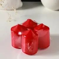 Свеча-цилиндр 4х6 см, 70 гр (набор 4 шт) красный