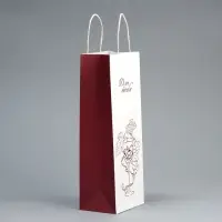 Пакет подарочный под бутылку, упаковка, &laquo;Для тебя&raquo;, белый крафт, 13 х 36 х 10 см