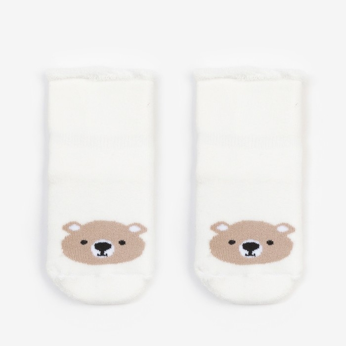 Набор детских махровых носков Крошка Я &laquo;Мишка&raquo;, 2 пары, размер 8-10 см