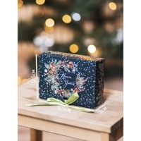 Коробка подарочная новогодняя складная &laquo;Новогодняя ботаника&raquo;, 16.5 х 12.5 х 5 см, Новый год