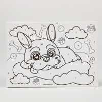 Картина по номерам для детей &laquo;Щенок на облачке&raquo;, 21 х 15 см