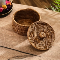 Корзинка плетеная ротанг, 12х12х8 см