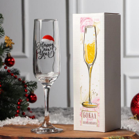 Бокал для шампанского &laquo;Хэппи Нью&raquo;, 200 мл, деколь