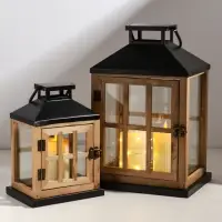 Подсвечник дерево "Французское окно" набор 2 шт свеча 9х12 14х19,5 см 13х17х24,5 18х24х36 см   10955