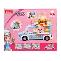 Конструктор Розовая мечта "Бургерная на колесах", 154 детали, 6+