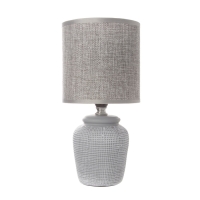 Настольная лампа с абажуром RISALUX &laquo;Катрина&raquo;, Е14, 40 Вт, серый, 13&times;13&times;27 см
