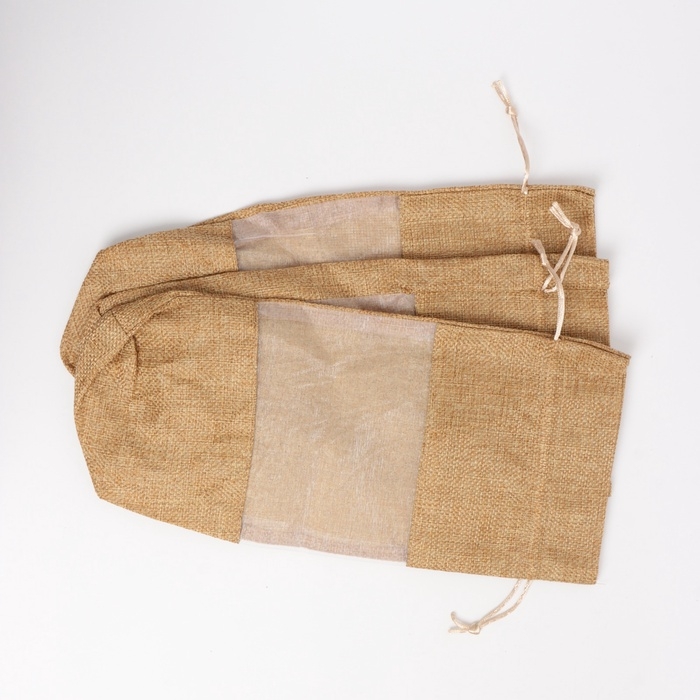 Льняной мешочек для хранения украшений, подарков, трав, 15 х 30 см, набор из 3 штук Льняной мешочек для хранения украшений, подарков, трав, 15 х 30 см, набор из 3 штук