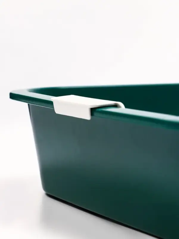 Туалет "Белла мини" для кошек, с сеткой, 35 х 26  х 6 см, Зеленый