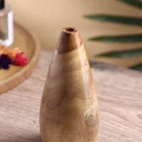 Ваза "Винтаж" дерево Джати, 8х8х17 см, цв. коричневый