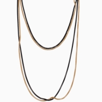 Бусы 2 нити &laquo;Трансформер&raquo; (несколько способов носки), цвет чёрно-золотой, 118 см