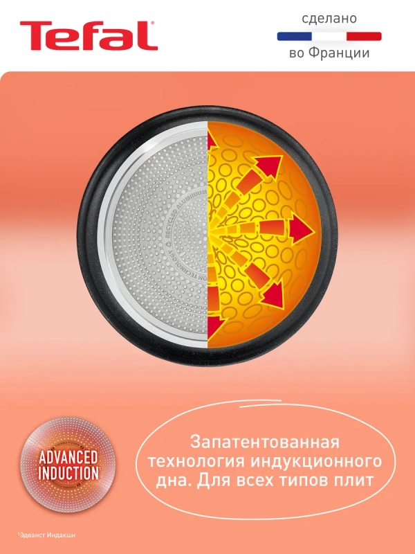 Набор посуды со съемной ручкой Ingenio Black Stone