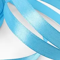 Лента атласная, 10 мм, 23&plusmn;1 м, ярко-голубая №20