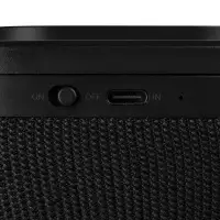 Колонка c беспроводной зарядкой Esca и подсветкой лого, черная