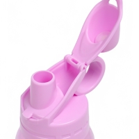 Бутылка для воды спортивная прозрачная, 450 мл, 20 х 8 см, сиреневая