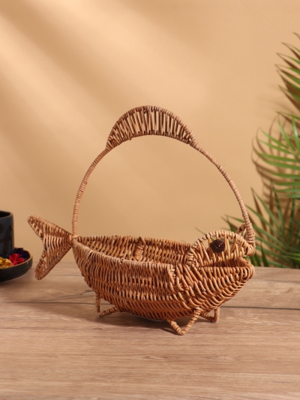 Корзинка в форме рыбки, 11х32х25 см, ротанг
