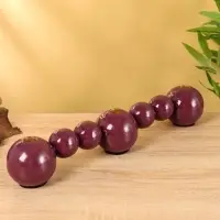 Подсвечник на 3 свечи &laquo;Бусы&raquo;, с 7 сферами, 44&times;8&times;8 см, баклажановый