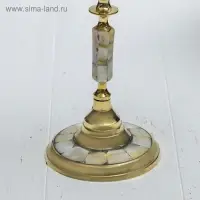 Подсвечник на 3 свечи &laquo;Кардинал&raquo;, 23 см, латунь, перламутр