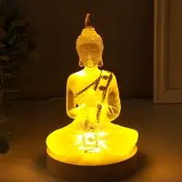 Сувенир полистоун свет "Будда Анджали Мудра - молитва" прозрачный 10х10х17,5 см