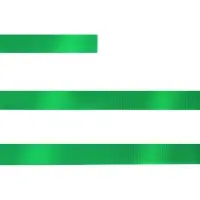 Лента сатиновая Satin 10 S, зеленая, 20 см