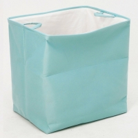 Корзина для хранения игрушкек с затяжкой на веревке, 40 х 50 х 48 см, голубая