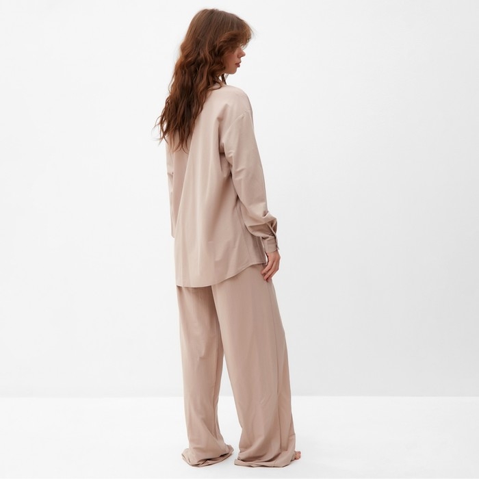 Костюм женский (сорочка, брюки) MINAKU цвет бежевый, р-р 48 Костюм женский (сорочка, брюки) MINAKU цвет бежевый, р-р 48