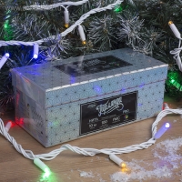 Гирлянда &laquo;Нить&raquo; 10 м, IP65, УМС, белая нить, 100 LED, свечение мульти, 220 В