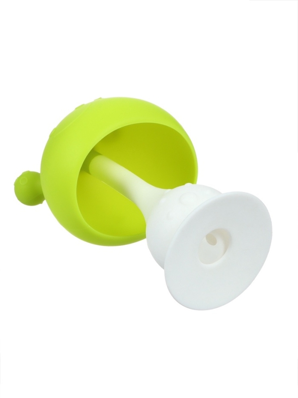 Прорезыватель силиконовый с погремушкой &laquo;Грибочек&raquo;, цвет зеленый, Крошка Я