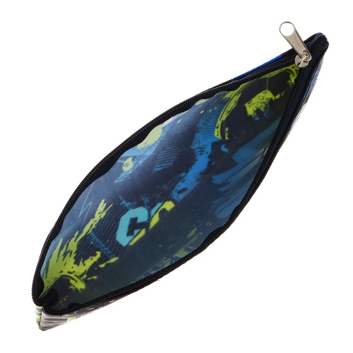 Пенал мягкий, 1 отделение, плоский, 90 х 210 х 10 мм, Attomex Goal Time, текстиль