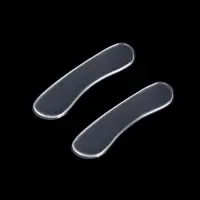 Пяткоудерживатели для обуви, на клеевой основе, силиконовые, 9.8&times;2.5 см, пара, прозрачные