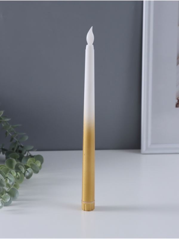 Ночник свеча Ночник свеча "Нежность" набор 2 шт LED 2xААА серебро/золото 2х2х27,5см