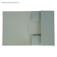 Папка на резинке А4, 500 мкм, Calligrata, корешок 4 мм, до 300 листов, тиснение "песок", серая