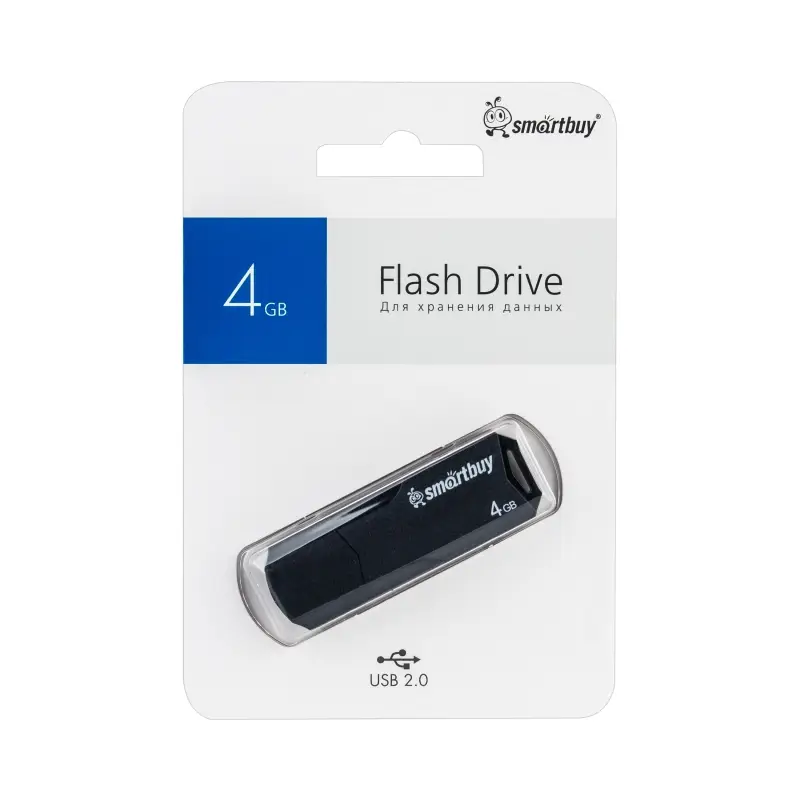 USB накопитель 4 GB Smart Buy Clue Black