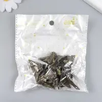 Уголок (ножка) для шкатулки металл "Фигурная" бронза набор 8 шт 2,9х4 см