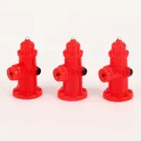 Миниатюра кукольная &laquo;Гидрант&raquo;, набор 3 шт., размер 1 шт. &mdash; 1,5 &times; 3 &times; 1,5 см