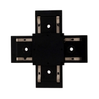 Коннектор крестообразный для шинопровода, серия "Flat", черный Коннектор крестообразный для шинопровода, серия "Flat", черный