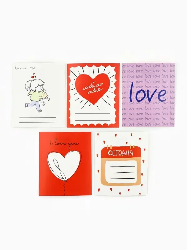 Набор мини-открыток в коробке с местом для подписи &laquo;Любовь&raquo;, 35 штук, 8 x 10 см