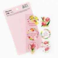 Наклейки для подарков и цветов &laquo;От всей души&raquo;, цветы, винил, 9.3 х 16 см