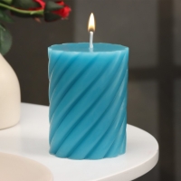 Свеча-цилиндр ароматическая витая "Черника", 7,5х10 см Свеча-цилиндр ароматическая витая "Черника", 7,5х10 см