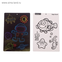 Планшет для рисования 3D &laquo;Зайка&raquo;, с ручками и карточками, цвет МИКС