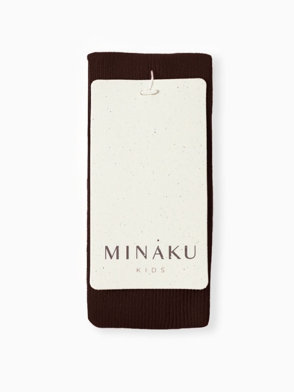 Колготки детские с лямками MINAKU, цв.коричневый, рост 74-80