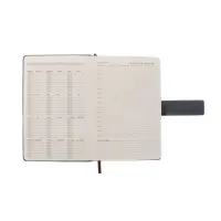 Ежедневник недатированный формат А5, с хлястиком, 128л, линия, пвх, Серый