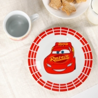 Набор посуды, 3 предмета: тарелка &Oslash; 16,5 см, миска &Oslash; 14 см, кружка 200 мл, Тачки