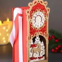 Шкатулка "Лошадка 2026" с сувениром, 12х10х27, красный