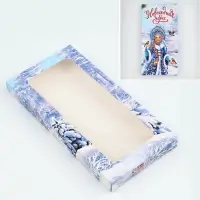 Коробка для шоколада &laquo;Новогодних чудес&raquo;, с окном, 17 х 8.5 х 1.5 см