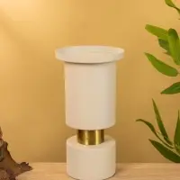 Подсвечник на 1 свечу текстурный "Фисташковый" 10,5х10,5х19 см