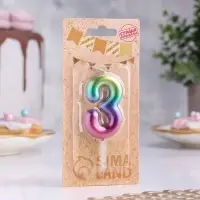 Свеча в торт &laquo;Цифра 3&raquo;, 5.5 см