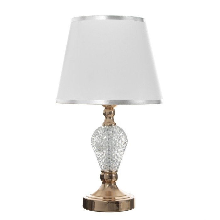 Настольная лампа "Инес" Е27 40Вт хром 25х25х43 см RISALUX