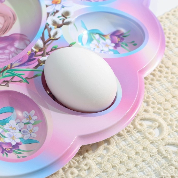 Пасхальная подставка на 12 яиц и кулич &laquo;Ангел&raquo; на пасху, 30 х 30 см.