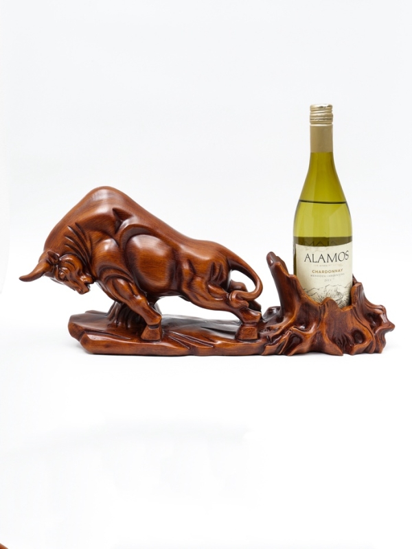 Подставка для бутылки "Бык" под дерево, 49.11.22см